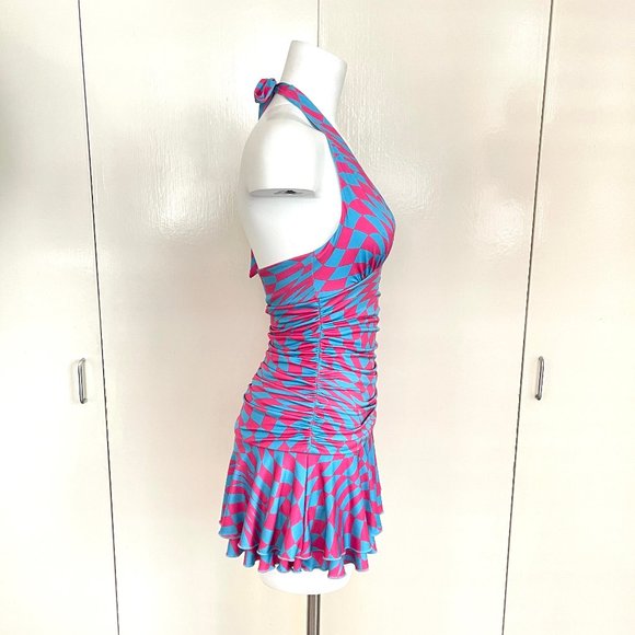 NWOT Dolls kill halter ruched dress S - Picture 6 of 8